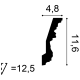 Listwa przysufitowa zdobiona C201 (wym. 200x4.8x11.6 cm)