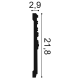 Listwa ścienna zdobiona P7080 (wym.200x2.9x21.8cm)