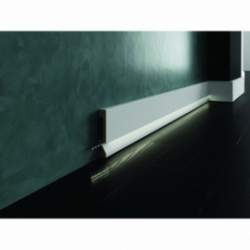 Listwa przypodłogowa oświetleniowa LED poliuretanowa, biała Creativa LPC-29LE / dł. 244 cm