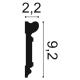 Listwa wielofunkcyjna gładka DX119-2300* (wym.230x2.2x9.2cm)