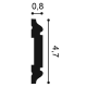 Listwa ścienna gładka gięta PX144F (wym.200x0.8x4.7cm)