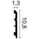 Listwa przypodłogowa gięta SX105F* (wym.200x1.3x10.8cm)
