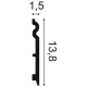 Listwa przypodłogowa gięta SX138F (wym.200x1.5x13.8cm)