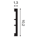 Listwa przysufitowa gięta (flex) gładka SX163F (wym.200x1.3x10.2cm)