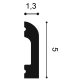 Listwa przypodłogowa gięta (flex) gładka SX182F (wym.200x1.3x5cm)
