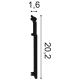 Listwa przysufitowa SX156 (wym.200x20.2x1.6cm)