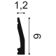 Listwa przysufitowa SX159 (wym.200x6x1.2cm)