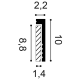 Listwa przypodłogowa SX171 (wym.200x10x2.2cm)