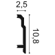 Listwa przypodłogowa SX155F (wym.200x10.8x2.5cm)