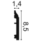 Listwa przypodłogowa gięta (flex) gładka SX172F (wym.200x8.5x1.4cm)