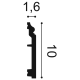 Listwa przypodłogowa gięta (flex) gładka SX173F (wym.200x10x1.6cm)