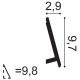 Listwa przypodłogowa gięta (flex) gładka SX179F (wym.200x9.7x2.9cm)