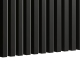 Lamele ścienne 3D Czarne - zestaw 12 sztuk