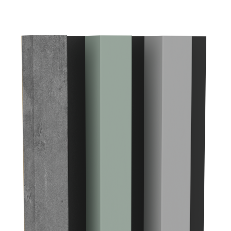 Lamele ścienne 16x33 mm - próbka na płycie 30 cm - zestaw nr 3