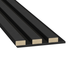 Czarne lamele Slim 33x12 mm - panele ścienne 3D na filcu
