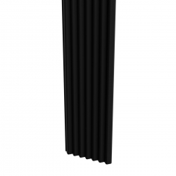 Lakierowany Panel Mikrolamele 3D (Czarny) - Listwa dekoracyjna Zigzag / (wym.10 x 1,6 x 280 cm)