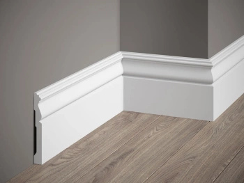 Listwa przypodłogowa MD095P biała wym. 200 x 1.5 x 12 cm, z PolyForce