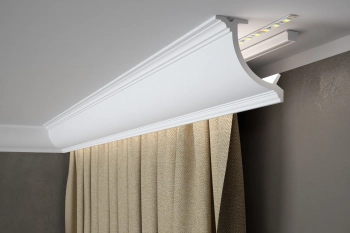Listwa maskująca karnisz QL017 biała wym. 200 x 11 x 11 cm, z PolyForce