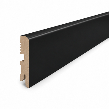 Listwa przypodłogowa MDF lakierowana czarna RAL 9005 - FOGE LB1 - 8cm