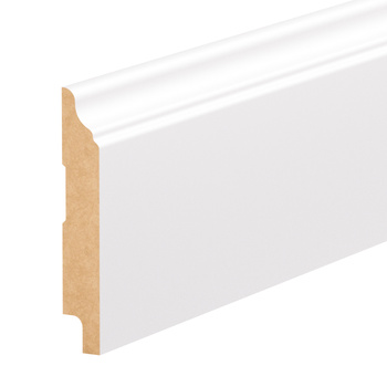 PRÓBKA 20 CM - Listwa przypodłogowa MDF lakierowana biała z wodoodporną powłoką HAVANA 10cm