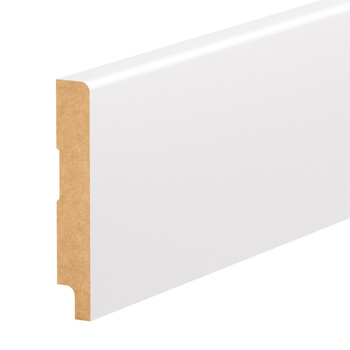 PRÓBKA 20 CM - Listwa przypodłogowa MDF lakierowana biała z wodoodporną powłoką TRIO 10cm