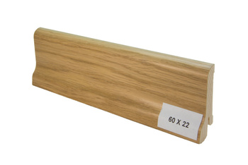 Listwa przypodłogowa drewniana lakierowana (250 cm x 6 cm x 2,2 cm) DĄB EUROPEJSKI