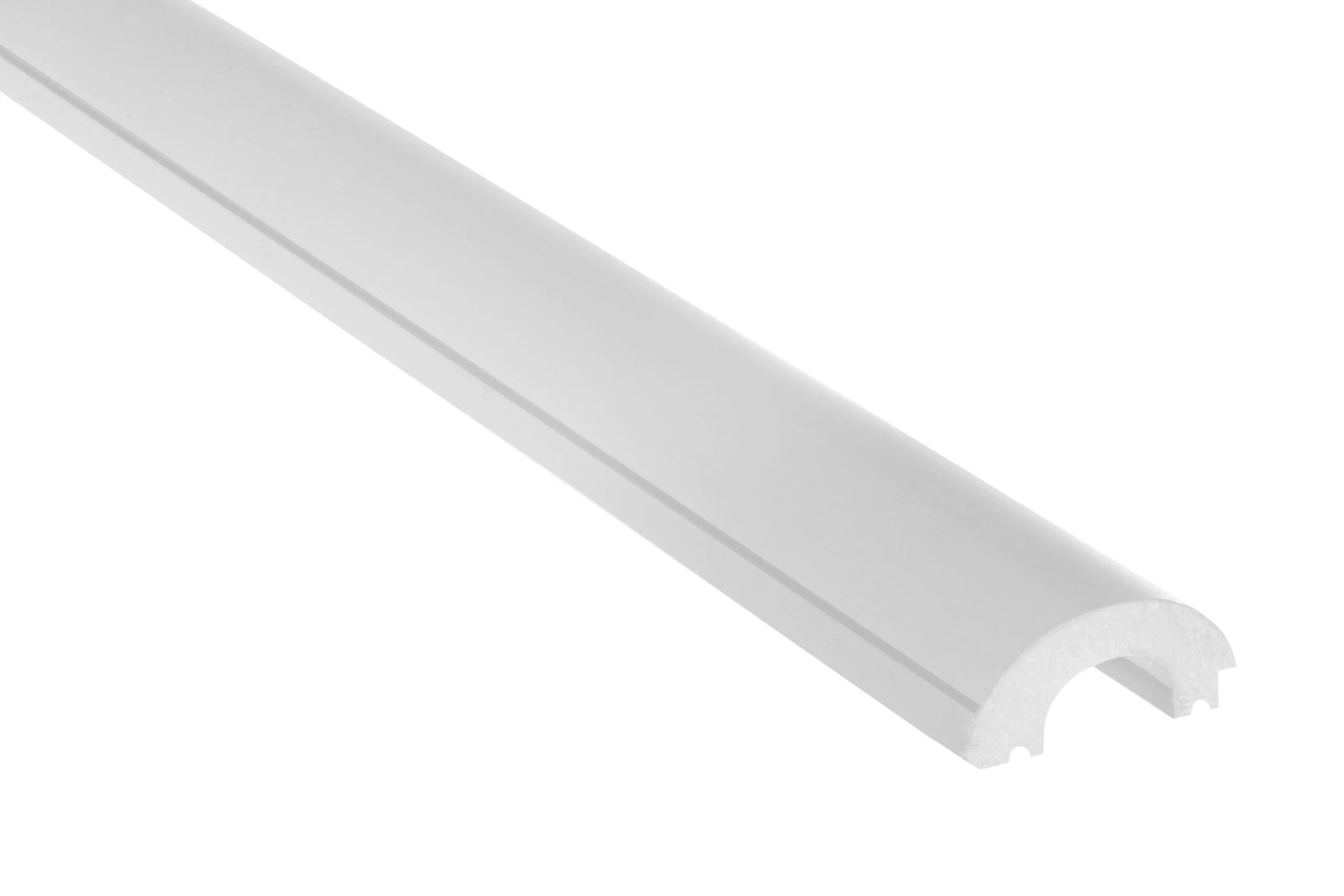 Lewe zakończenie panela ściennego WP001LTP Duna biały RAL 9003 wym. 200 x 1.32 x 3.1 cm, z PolyForce