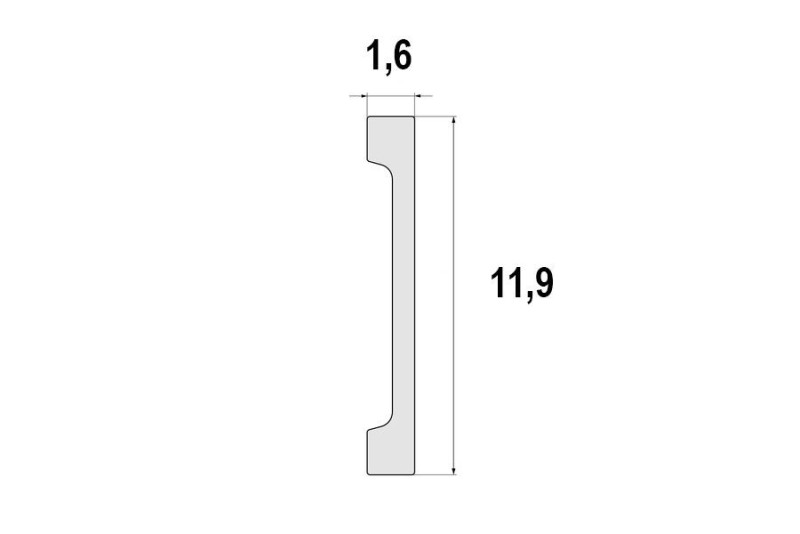 Listwa przypodłogowa, cokół Creativa, LPC-31, 244cm