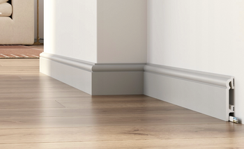 PRÓBKA 20 cm - Listwa przypodłogowa Premium Floor Durofit PF082G Szara RAL 7047 8 cm