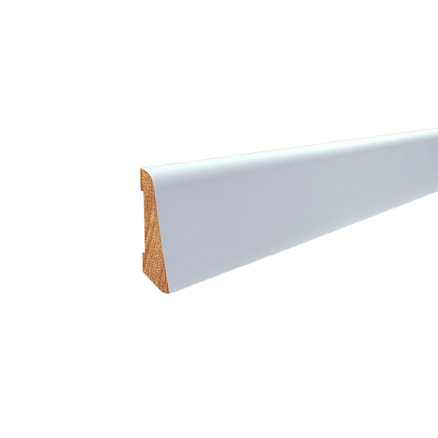 Listwa przypodłogowa drewniana lakierowana LS58 (240 cm x 5,8 cm x 1,6 cm) biała