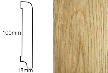 Listwa przypodłogowa fornirowana lakierowana CP100 R10 (240 cm x 10 cm x 1,8 cm) dąb
