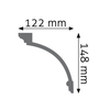 Listwa sufitowa zdobiona Creativa LGZ-15, wym. 14.8 x 12.2 x 240 cm