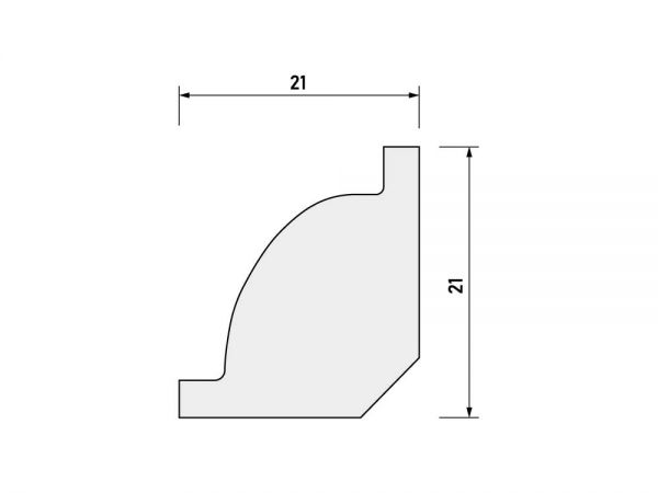 Listwa przypodłogowa, ćwierćwałek Creativa LPC-01 244cm