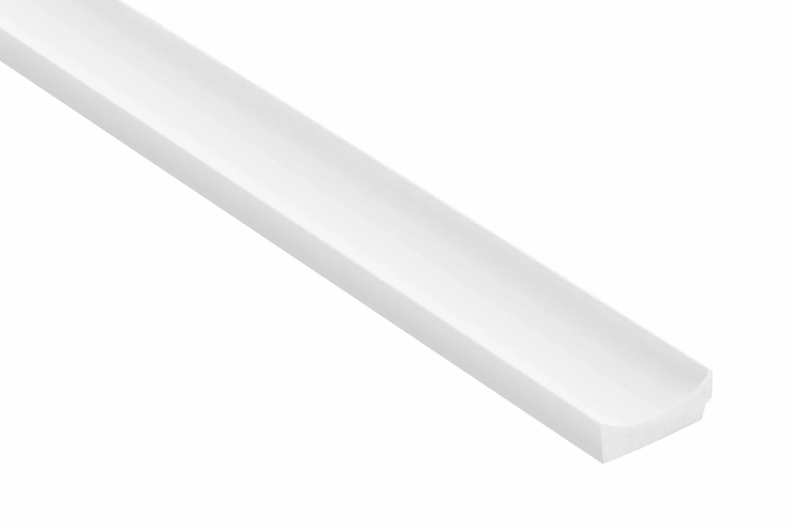 Lewe zakończenie panela ściennego WP002LP Lumio białe RAL 9003 wym. 270 x 1.15 x 3.1 cm, z PolyForce