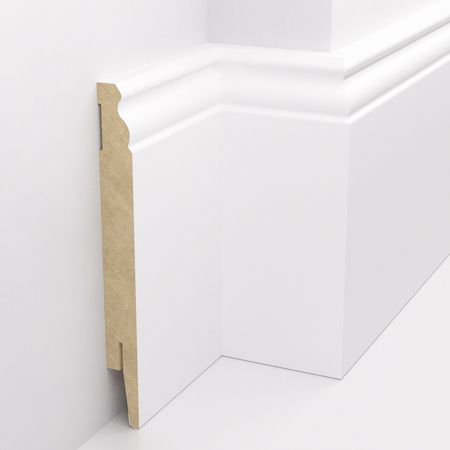 PRÓBKA 20 CM - Listwa przypodłogowa MDF - ESTILO 15cm - Biała Premium