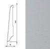 Listwa przypodłogowa biała drewno lakierowane KS80 (240 cm x 7,9 cm x 1,6 cm)