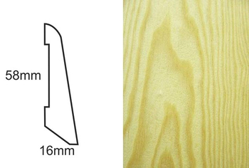 Listwa przypodłogowa fornirowana nielakierowana LS58 (240 cm x 5,8 cm x 1,6 cm) sosna