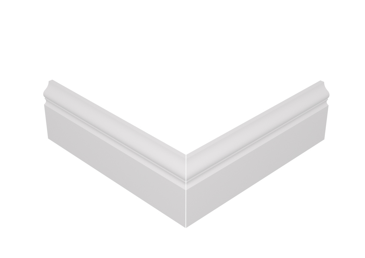 Narożnik zewnętrzny do listwy przypodłogowej lakierowany biały FOGE LB3 - 8cm