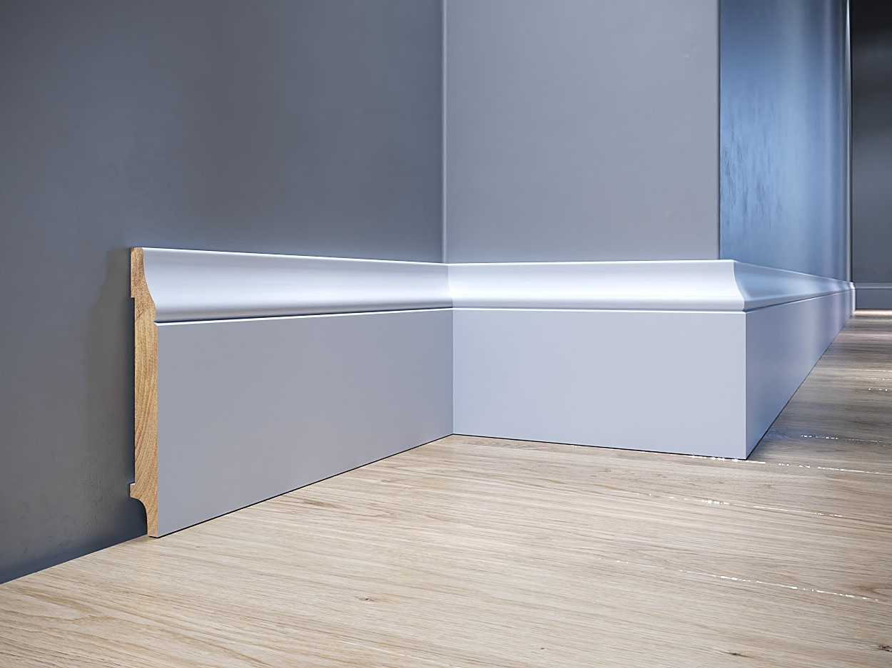 Listwa przypodłogowa lakierowana Topaz 120 (240 cm x 12 cm x 1,6 cm) drewno iglaste