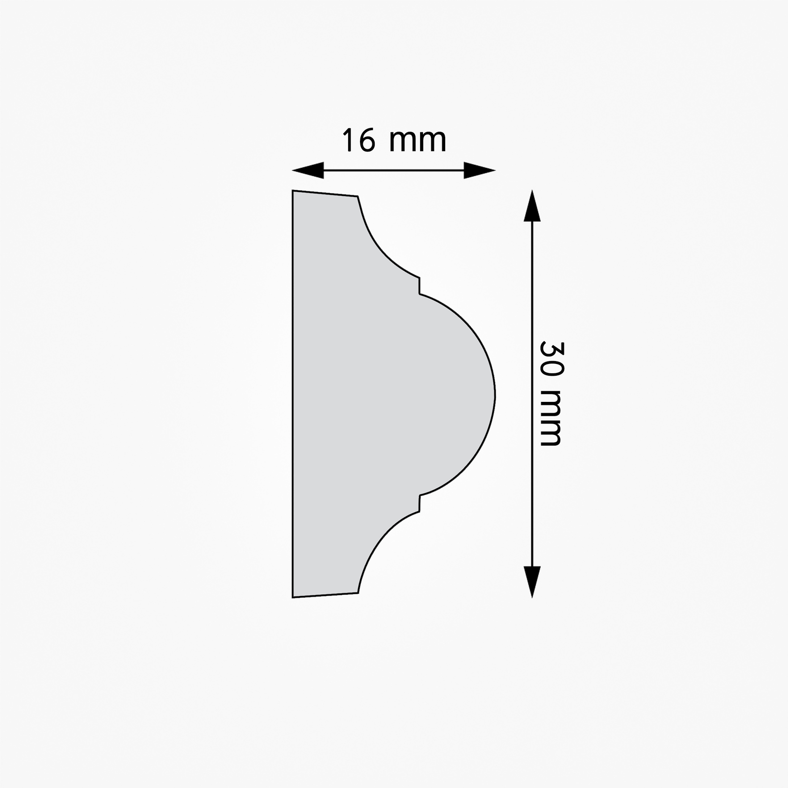 Listwa naścienna elastyczna gładka Creativa LNG-21 Flex