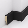 PRÓBKA 20 CM - Listwa przypodłogowa MDF TRIO R5, Czarny Mat, 6cm