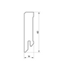 PRÓBKA 20 CM - Listwa przypodłogowa MDF Biała Premium, 60x14 mm, Pedross