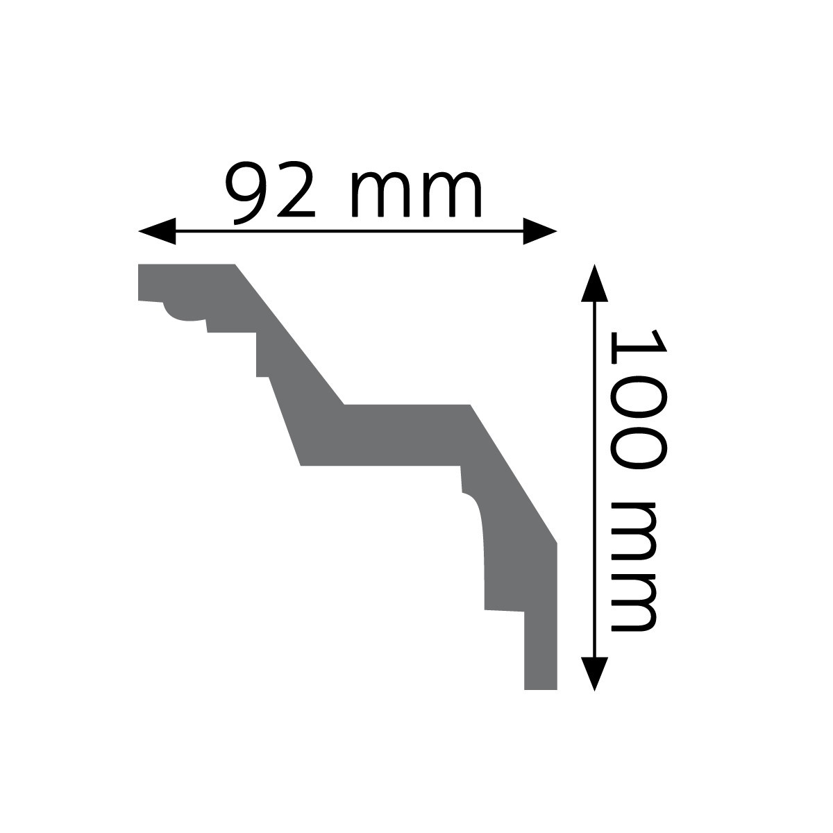 Listwa przysufitowa zdobiona Creativa LGZ-03, wym. 10 x 9.2 x 240 cm