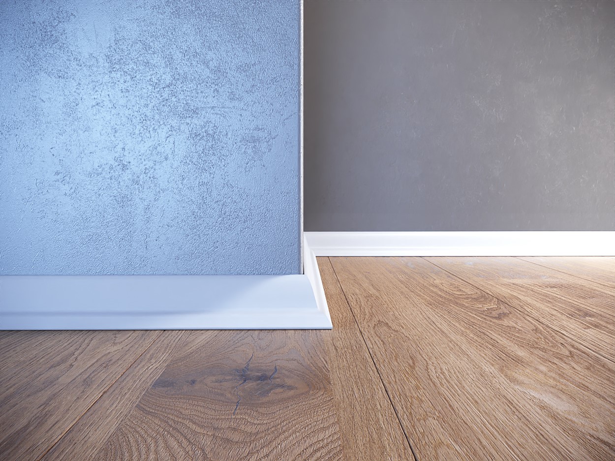 Listwa przypodłogowa drewniana lakierowana LP60 RAL 9003 (240 cm x 5 cm x 3 cm) biała