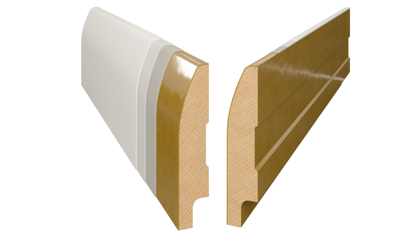 Listwa przypodłogowa MDF lakierowana biała z wodoodporną powłoką LUNA 8cm