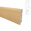 PRÓBKA 20 CM - Listwa przypodłogowa drewniana 70x15 mm - dąb lakierowany