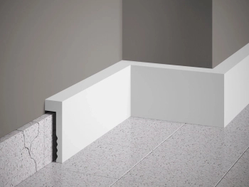 Listwa przypodłogowa Premium MD006P biała wym. 200 x 2.3 x 10.1 cm, z PolyForce