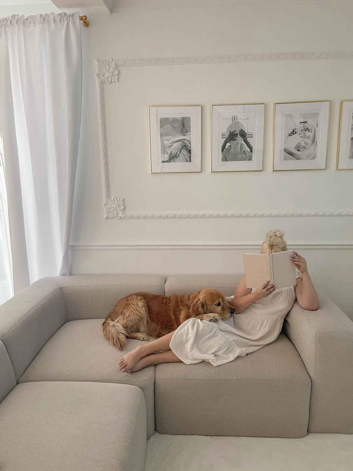 Piękny salon w stylu modern classic – Lekkość i elegancja