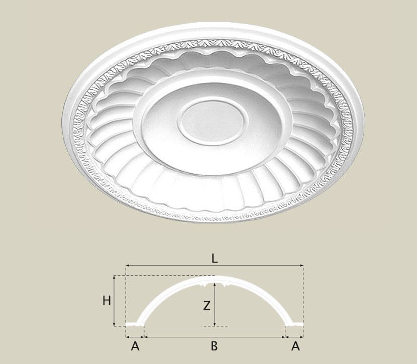 Rozeta, dekoracja sufitowa Creativa R-04