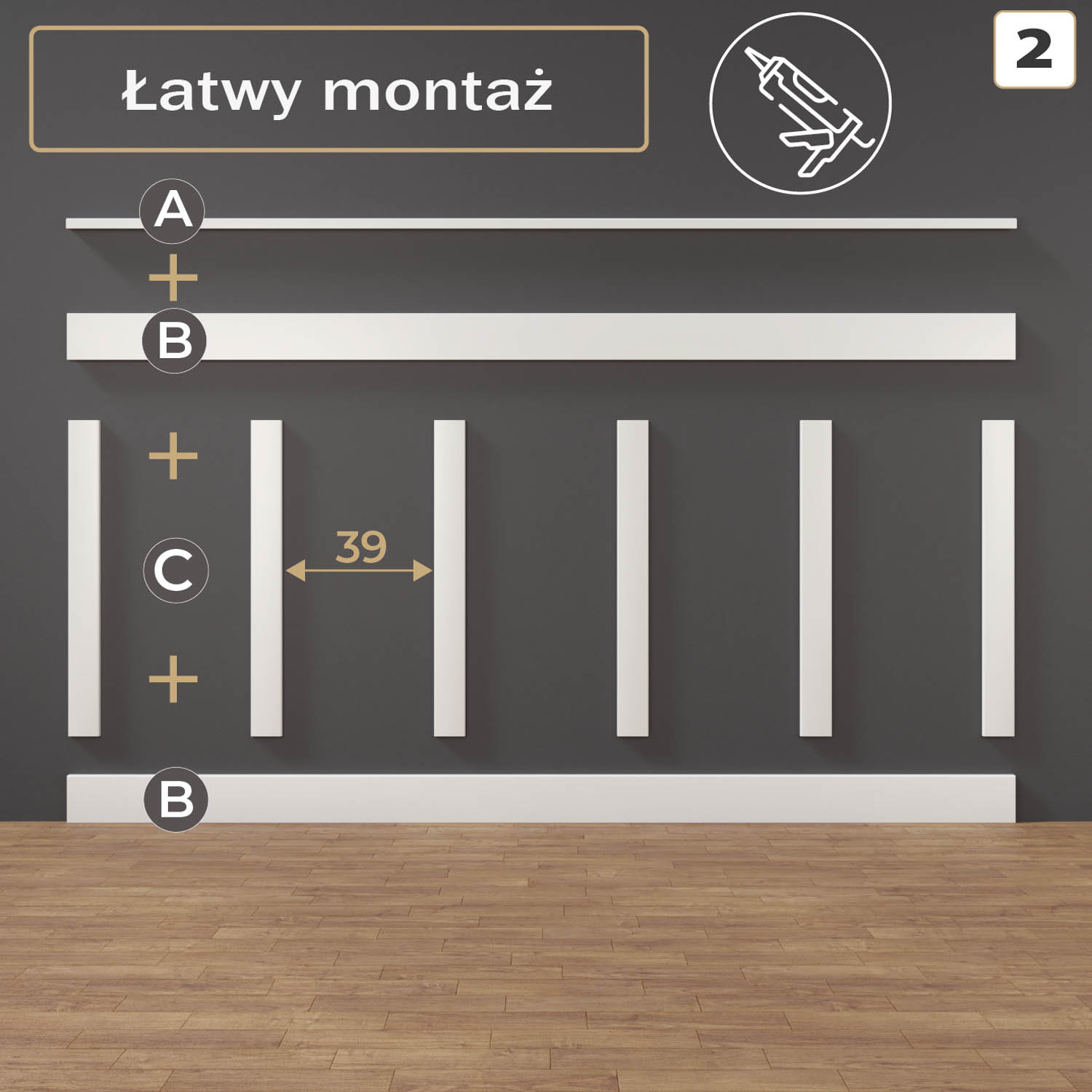 Boazeria angielska Classic - zestaw do samodzielnego montażu - długość 244 cm / wysokość 107 cm